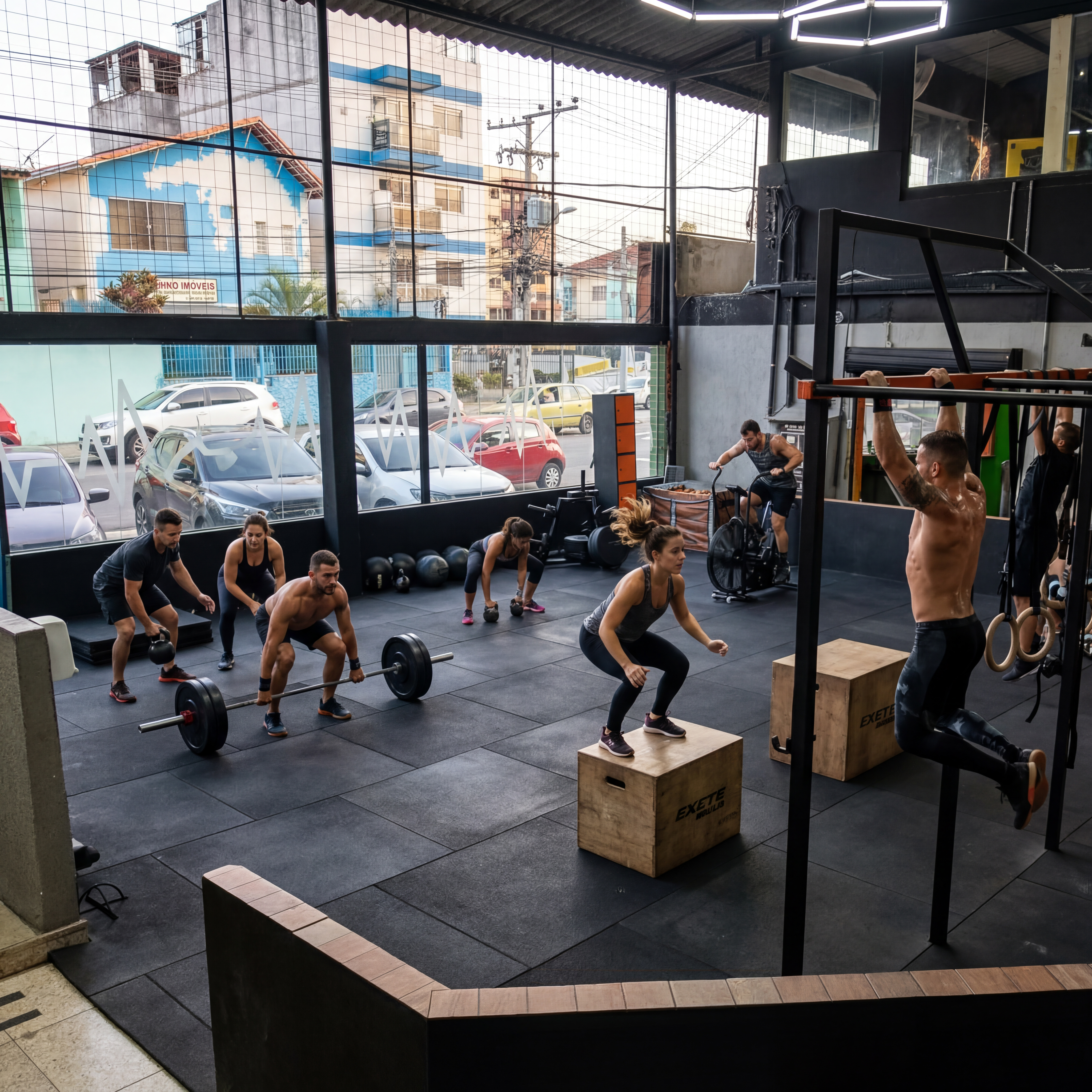 Aulas e treinos na Academia New Corpore